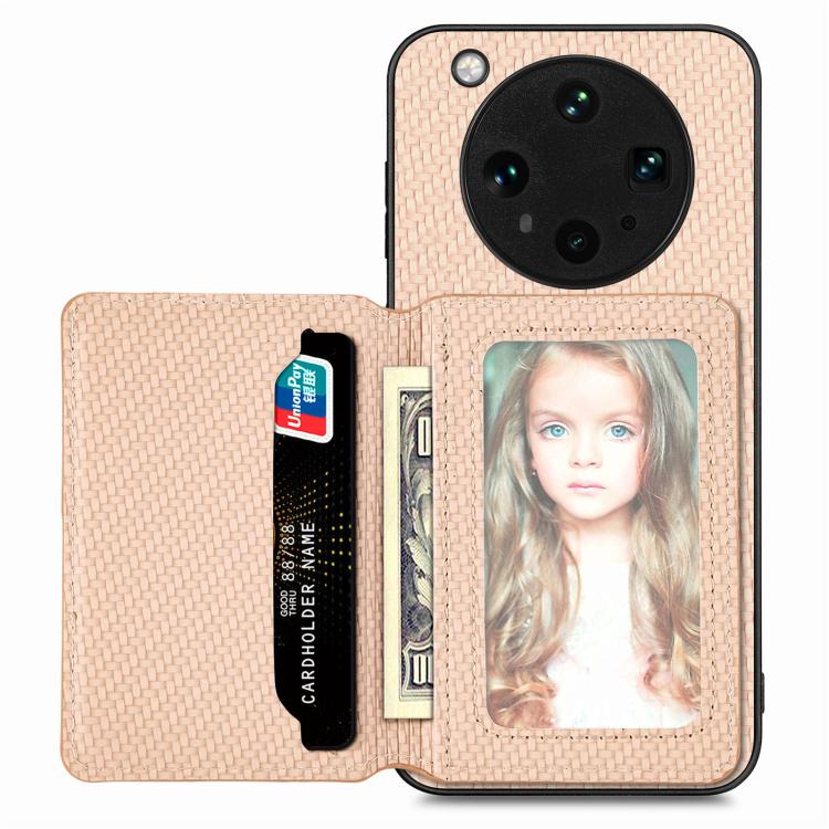 Carbon Fiber Magnetic Card Bag Phone Case