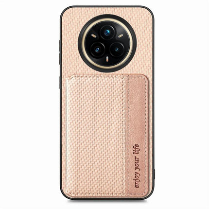 Carbon Fiber Magnetic Card Bag Phone Case, For Realme 14 Pro+, For Realme 14 Pro, For Realme Neo7, For Realme C30