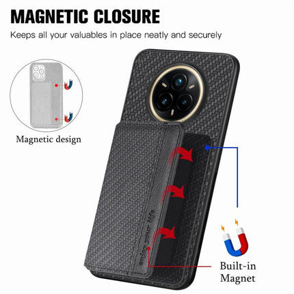 Carbon Fiber Magnetic Card Bag Phone Case, For Realme 14 Pro+, For Realme 14 Pro, For Realme Neo7, For Realme C30
