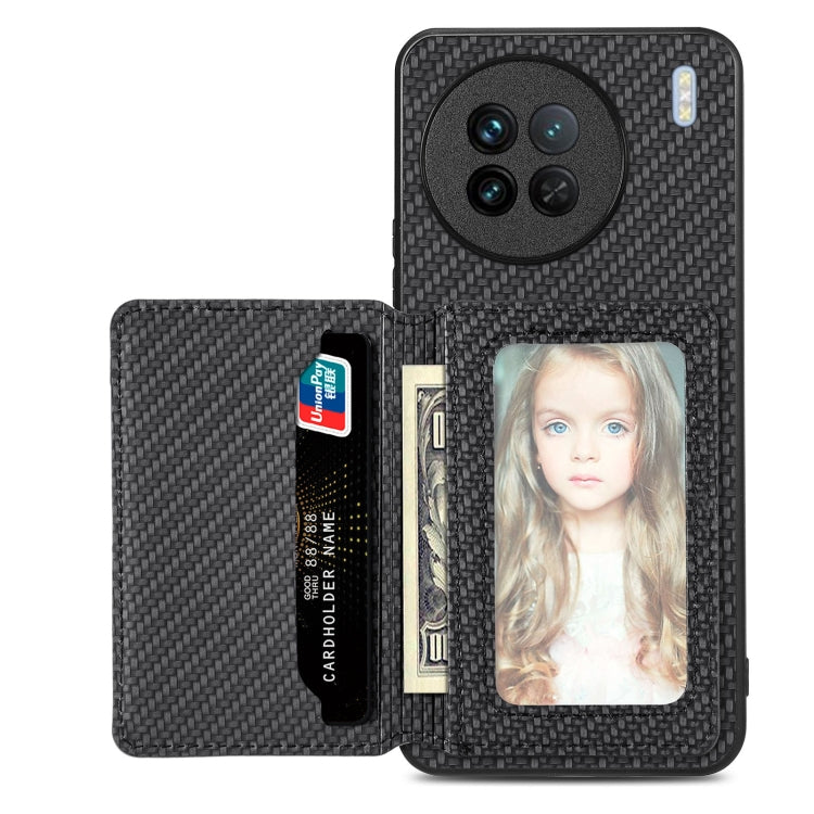 Carbon Fiber Magnetic Card Bag Phone Case
