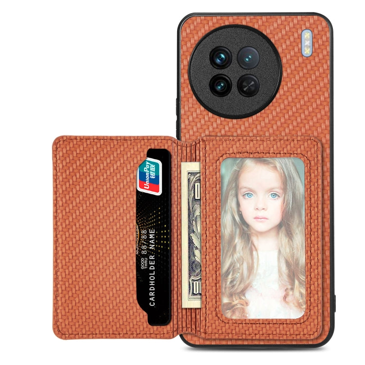 Carbon Fiber Magnetic Card Bag Phone Case