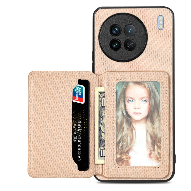 Carbon Fiber Magnetic Card Bag Phone Case
