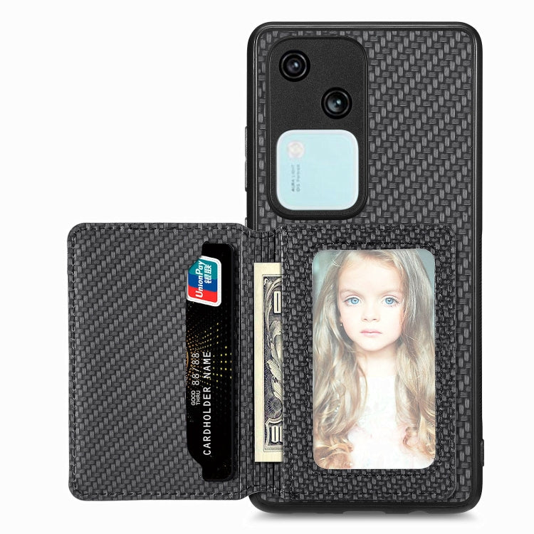 Carbon Fiber Magnetic Card Bag Phone Case