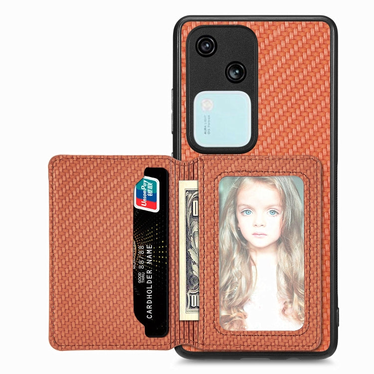 Carbon Fiber Magnetic Card Bag Phone Case