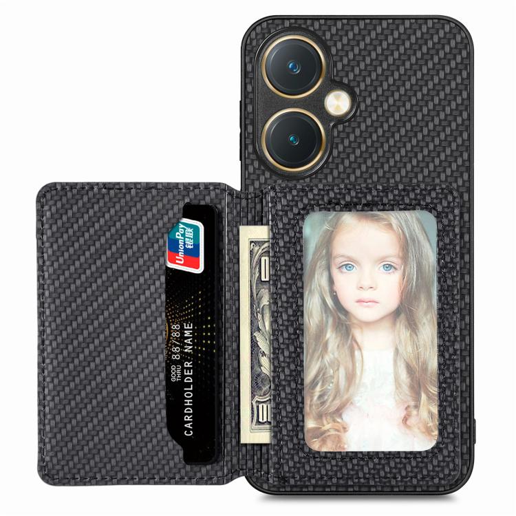 Carbon Fiber Magnetic Card Bag Phone Case