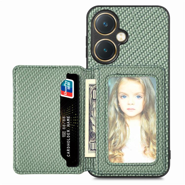 Carbon Fiber Magnetic Card Bag Phone Case