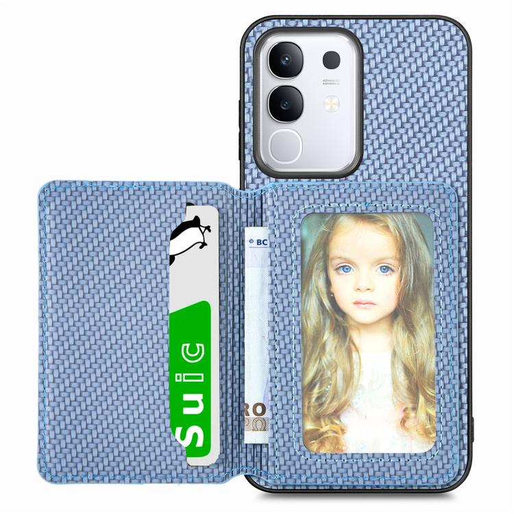 Carbon Fiber Magnetic Card Bag Phone Case