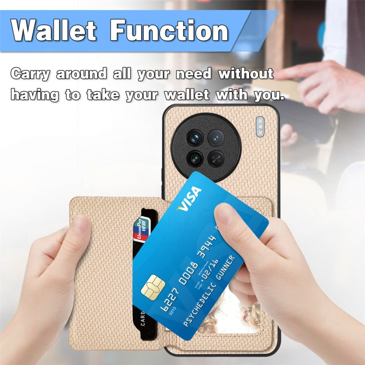 Carbon Fiber Magnetic Card Bag Phone Case