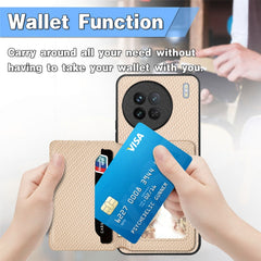 Carbon Fiber Magnetic Card Bag Phone Case
