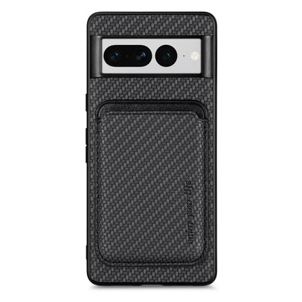 Carbon Fiber Leather Card Magsafe Phone Case, For Google Pixel 9a, For Google Pixel 7 Pro, For Google Pixel 7, For Google Pixel 6
