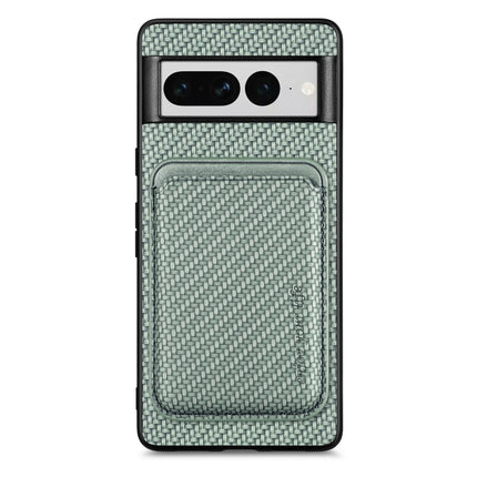 Carbon Fiber Leather Card Magsafe Phone Case, For Google Pixel 9a, For Google Pixel 7 Pro, For Google Pixel 7, For Google Pixel 6