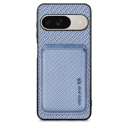 Carbon Fiber Leather Card Magsafe Phone Case, For Google Pixel 9a, For Google Pixel 7 Pro, For Google Pixel 7, For Google Pixel 6
