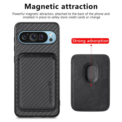 Carbon Fiber Leather Card Magsafe Phone Case, For Google Pixel 10 Pro XL, For Google Pixel 9 Pro XL, For Google Pixel 10 / 10 Pro, For Google Pixel 9 / 9 Pro