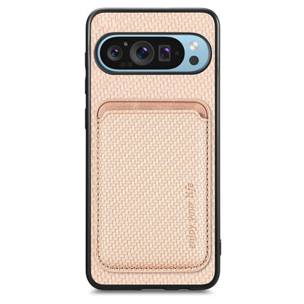Carbon Fiber Leather Card Magsafe Phone Case, For Google Pixel 10 Pro XL, For Google Pixel 9 Pro XL, For Google Pixel 10 / 10 Pro, For Google Pixel 9 / 9 Pro