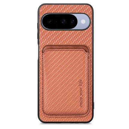Carbon Fiber Leather Card Magsafe Phone Case, For Google Pixel 10 Pro XL, For Google Pixel 9 Pro XL, For Google Pixel 10 / 10 Pro, For Google Pixel 9 / 9 Pro