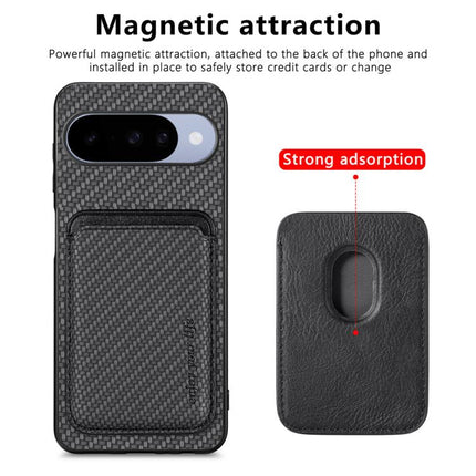 Carbon Fiber Leather Card Magsafe Phone Case, For Google Pixel 10 Pro XL, For Google Pixel 9 Pro XL, For Google Pixel 10 / 10 Pro, For Google Pixel 9 / 9 Pro
