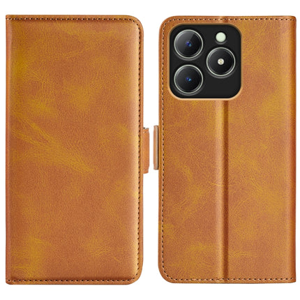 Dual-side Magnetic Buckle Horizontal Flip Leather Phone Case, For Realme 13+ 5G, For Realme 13 Pro 5G, For Realme GT 6 5G, For Realme C63