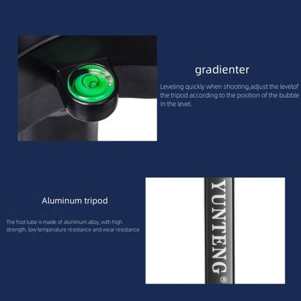 Yunteng VCT-3000 Professional Aluminum Tripod Camera Stand with Pan Head, VCT-3000