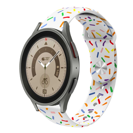 Sports Rainbow Dots Silicone Buckle Watch Band, For Samsung Galaxy watch Active 40mm, For Samsung Galaxy Watch 42mm, For Samsung Gear S2 Classic, For Samsung Galaxy Watch 5 40 / 44mm