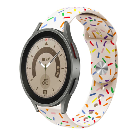 Sports Rainbow Dots Silicone Buckle Watch Band, For Samsung Galaxy watch Active 40mm, For Samsung Galaxy Watch 42mm, For Samsung Gear S2 Classic, For Samsung Galaxy Watch 5 40 / 44mm