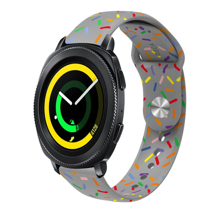 Sports Rainbow Dots Silicone Buckle Watch Band, For Samsung Galaxy Watch 5 Pro, For Samsung Galaxy Gear Sport, For Samsung Galaxy Watch Active 2 40mm / 44mm, For Samsung Galaxy Watch 3 41mm