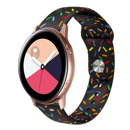 Sports Rainbow Dots Silicone Buckle Watch Band, For Samsung Galaxy Watch 5 Pro, For Samsung Galaxy Gear Sport, For Samsung Galaxy Watch Active 2 40mm / 44mm, For Samsung Galaxy Watch 3 41mm