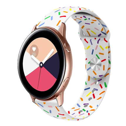 Sports Rainbow Dots Silicone Buckle Watch Band, For Samsung Galaxy Watch 5 Pro, For Samsung Galaxy Gear Sport, For Samsung Galaxy Watch Active 2 40mm / 44mm, For Samsung Galaxy Watch 3 41mm