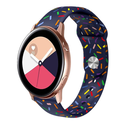 Sports Rainbow Dots Silicone Buckle Watch Band, For Samsung Galaxy Watch 5 Pro, For Samsung Galaxy Gear Sport, For Samsung Galaxy Watch Active 2 40mm / 44mm, For Samsung Galaxy Watch 3 41mm