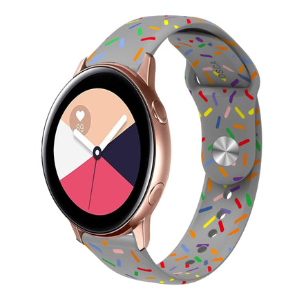 Sports Rainbow Dots Silicone Buckle Watch Band, For Samsung Galaxy Watch 5 Pro, For Samsung Galaxy Gear Sport, For Samsung Galaxy Watch Active 2 40mm / 44mm, For Samsung Galaxy Watch 3 41mm