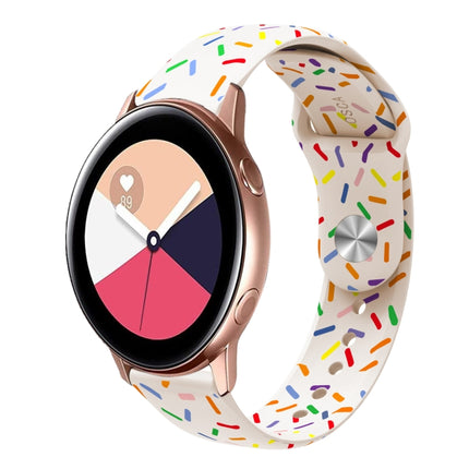 Sports Rainbow Dots Silicone Buckle Watch Band, For Samsung Galaxy Watch 5 Pro, For Samsung Galaxy Gear Sport, For Samsung Galaxy Watch Active 2 40mm / 44mm, For Samsung Galaxy Watch 3 41mm