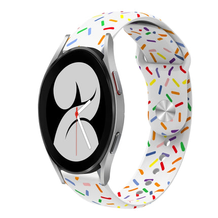 Sports Rainbow Dots Silicone Buckle Watch Band, For Samsung Galaxy Watch 5 Pro, For Samsung Galaxy Gear Sport, For Samsung Galaxy Watch Active 2 40mm / 44mm, For Samsung Galaxy Watch 3 41mm