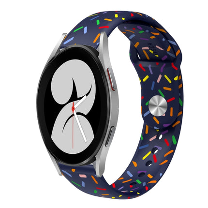 Sports Rainbow Dots Silicone Buckle Watch Band, For Samsung Galaxy Watch 5 Pro, For Samsung Galaxy Gear Sport, For Samsung Galaxy Watch Active 2 40mm / 44mm, For Samsung Galaxy Watch 3 41mm