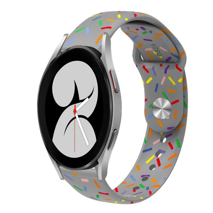 Sports Rainbow Dots Silicone Buckle Watch Band, For Samsung Galaxy Watch 5 Pro, For Samsung Galaxy Gear Sport, For Samsung Galaxy Watch Active 2 40mm / 44mm, For Samsung Galaxy Watch 3 41mm