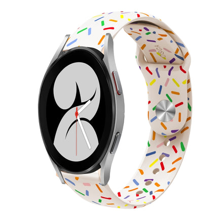 Sports Rainbow Dots Silicone Buckle Watch Band, For Samsung Galaxy Watch 5 Pro, For Samsung Galaxy Gear Sport, For Samsung Galaxy Watch Active 2 40mm / 44mm, For Samsung Galaxy Watch 3 41mm