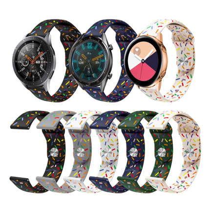Sports Rainbow Dots Silicone Buckle Watch Band, For Samsung Galaxy Watch 5 Pro, For Samsung Galaxy Gear Sport, For Samsung Galaxy Watch Active 2 40mm / 44mm, For Samsung Galaxy Watch 3 41mm
