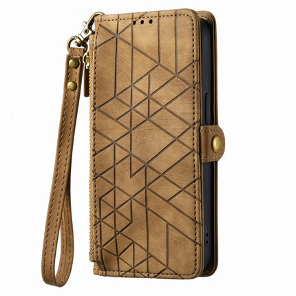 Geometric Zipper Wallet Side Buckle Leather Phone Case, For iPhone 14 Pro Max, For iPhone 7 / 8 / SE 2022, For iPhone 13 Pro Max, For iPhone 13 Pro