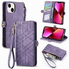 Geometric Zipper Wallet Side Buckle Leather Phone Case, For iPhone 13, For iPhone 13 mini, For iPhone 12 Pro Max, For iPhone 12 / 12 Pro, For iPhone 12 mini