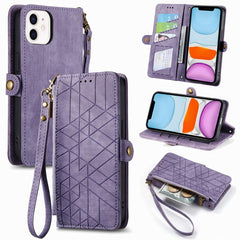 Geometric Zipper Wallet Side Buckle Leather Phone Case, For iPhone 11 Pro Max, For iPhone 11, For iPhone 11 Pro, For iPhone XR, For iPhone XS Max