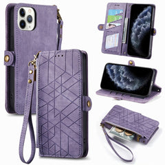 Geometric Zipper Wallet Side Buckle Leather Phone Case, For iPhone 11 Pro Max, For iPhone 11, For iPhone 11 Pro, For iPhone XR, For iPhone XS Max
