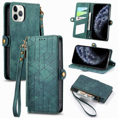 Geometric Zipper Wallet Side Buckle Leather Phone Case, For iPhone 11 Pro Max, For iPhone 11, For iPhone 11 Pro, For iPhone XR, For iPhone XS Max
