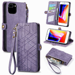 Geometric Zipper Wallet Side Buckle Leather Phone Case, For iPhone 7 Plus / 8 Plus, For iPhone 7 / 8 / SE 2022, For iPhone X / XS, For iPhone 6 Plus / 6s Plus, For iPhone 6 / 6s