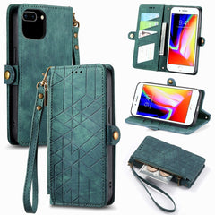 Geometric Zipper Wallet Side Buckle Leather Phone Case, For iPhone 7 Plus / 8 Plus, For iPhone 7 / 8 / SE 2022, For iPhone X / XS, For iPhone 6 Plus / 6s Plus, For iPhone 6 / 6s
