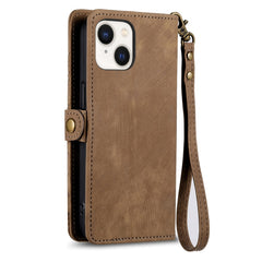 Geometric Zipper Wallet Side Buckle Leather Phone Case, For iPhone 15 Pro Max, For iPhone 15 Pro, For iPhone 15 Plus, For iPhone 15, For iPhone 14 Plus