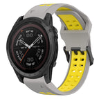 For Garmin Fenix 7 Pro 47mm / Grey+Yellow