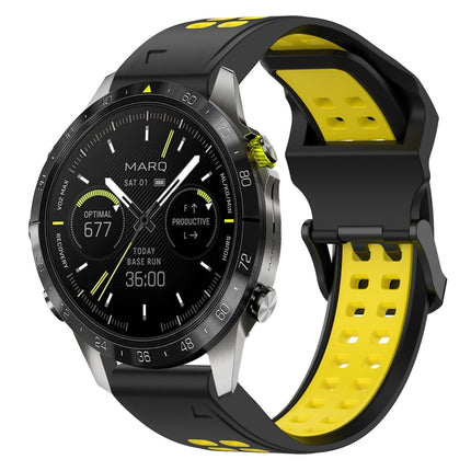 Two Color Reverse Buckle 22mm Silicone Watch Band, For Garmin Fenix 8 AMOLED 47mm, For Garmin MARQ Athlete (Gen 2)