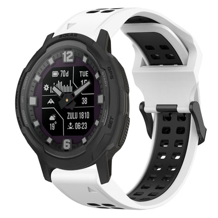 Two Color Reverse Buckle 22mm Silicone Watch Band, For Garmin Instinct Crossover Solar, For Garmin Forerunner 955