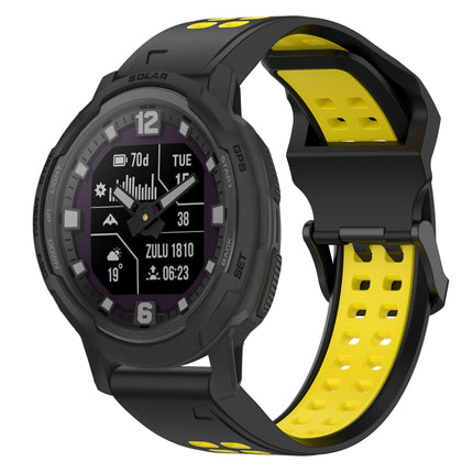 Two Color Reverse Buckle 22mm Silicone Watch Band, For Garmin Instinct Crossover Solar, For Garmin Forerunner 955