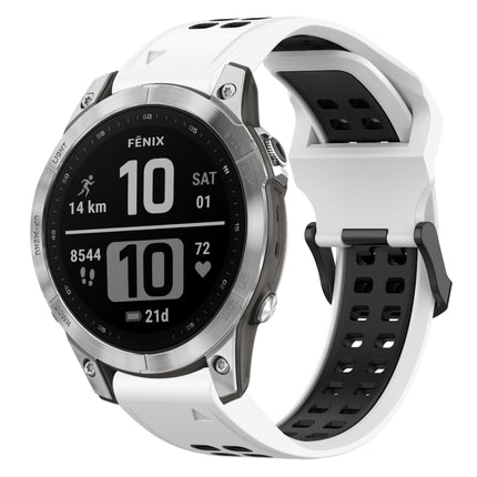 Two Color Reverse Buckle 22mm Silicone Watch Band, For Garmin EPIX Gen 2, For Garmin Fenix 7