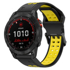 For Garmin Fenix 7 Solar / Black+Yellow