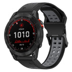 For Garmin Fenix 7 Solar / Black+Grey